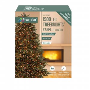Premier 1500 Multi-Action 37.5m LED Treebrights (Red and Vintage Gold)