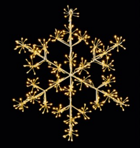 Premier 40cm Microbrights Snowflake with 300 Warm White LEDs
