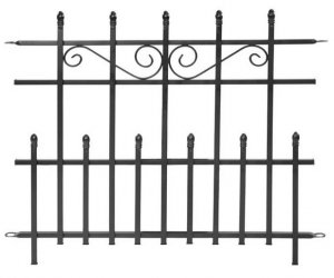 Panacea Mini Kensington Finial Fence 76 x 93cm (Black)