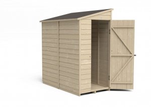 Forest Garden 6x3 Pent Overlap Pressure Treated Wooden Garden Shed (No Window / Installation Included)