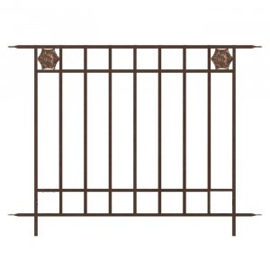  Panacea Rosette Fence Section 121 x 92cm (Rust) 