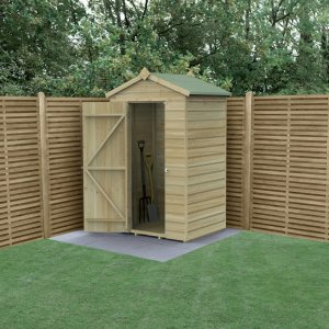 Forest Garden Beckwood Shiplap Pressure Treated 4x3 Apex Shed (No Window / Installation Included)