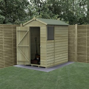 Forest Garden Beckwood Shiplap Pressure Treated 4x6 Apex Shed 
