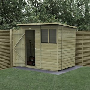 Forest Garden Beckwood Shiplap Pressure Treated 7x5 Pent Shed (Installation Included)