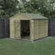Forest Garden Beckwood Shiplap Pressure Treated 8x10 Apex Shed with Double Door (No Window)