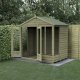 Forest Garden 7x5 4Life Overlap Apex Pressure Treated Summerhouse (Installation Included)
