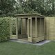 Forest Garden 6x4 4Life Overlap Pent Pressure Treated Summerhouse (Installation Included)