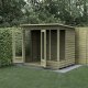 Forest Garden 7x5 4Life Overlap Pent Pressure Treated Summerhouse (Installation Included)