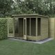 Forest Garden 8x6 4Life Overlap Pent Pressure Treated Summerhouse (Installation Included)