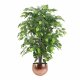 Leaf Design 90cm Artificial Ficus Tree / Plant Copper Metal Planter