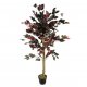 Leaf Design 120cm (4ft) Artificial Dark Red Green Ficus Plant (XL)