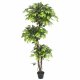 Leaf Design 150cm Natural Trunk Artificial Japanese Fruticosa Style Ficus Tree