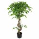 Leaf Design 120cm Twisted Trunk Artificial Japanese Fruticosa Style Ficus Tree