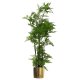 Leaf Design 150cm Artificial Natural Moss Base Fern Foliage Plant with Gold Metal Planter