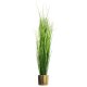 Leaf Design 130cm Artificial Onion Grass Plant with Gold Metal Planter