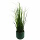 Leaf Design 60cm Artificial Grass Plant With Green Ceramic Planter