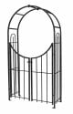 Panacea Arched Top Garden Arch with Gate (Black)