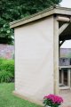 Forest Garden 5.1m Premium Oval Wooden Gazebo Curtains - Cream