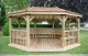 Forest Garden 5.1m Premium Oval Wooden Gazebo with Cedar Roof and Benches