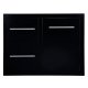 Sunstone Outdoor Kitchen Black Series Double Drawer Trash Combo 30