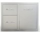 Sunstone Outdoor Kitchen Double Drawer and Trash Combo 36