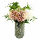Leaf Design 55cm Artificial Chrysanthemum Glass Retro Vase