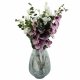 Leaf Design 70cm Artificial Grey Glass Vase Artificial Orchids and Roses