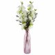 Leaf Design 100cm Artificial White Blossom and Berries Glass Vase