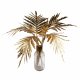Leaf Design 80cm Artificial Gold Palm Leaves Gold Ombre Glass Vase