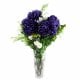 Leaf Design 90cm Artificial Purple Chrysanthemum and Ferns Glass Vase