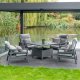 LG Outdoor Barcelona 4 Seat Relaxer Set with Adjustable Table
