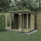 Forest Garden 7x5 Beckwood Pent Summerhouse with Double Door