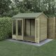 Forest Garden 8x6 Beckwood Reverse Apex Summerhouse 8x6 with Double Door (Installation Included)
