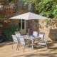 LG Outdoor Capri 6 Seat Dining Set with 3.0m Parasol