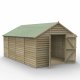 Forest Garden 10x15 4Life Overlap Pressure Treated Apex Shed with Double Door (No Window / Installation Included)