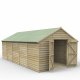 Forest Garden 10x20 4Life Overlap Pressure Treated Apex Shed with Double Door (No Window)