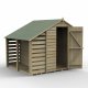 Forest Garden 7x5 4Life Overlap Pressure Treated Apex Shed with Lean To (No Window)