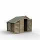 Forest Garden 8x6 4Life Overlap Pressure Treated Apex Shed with Lean To (No Window / Installation Included)