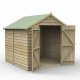 Forest Garden 7x7 4Life Overlap Pressure Treated Apex Shed With Double Door (No Window)