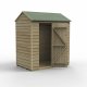 Forest Garden 6x4 4Life Overlap Pressure Treated Reverse Apex Shed (No Window / Installation Included)