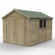 Timberdale 12x8 Tongue and Groove Pressure Treated Apex Double Door Wooden Garden Shed (Installation Included)