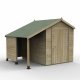 Timberdale 8x6 Tongue and Groove Pressure Treated Apex Wooden Garden Shed With Log Store