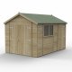 Timberdale 12x8 Tongue and Groove Pressure Treated Reverse Apex Double Door Combo Wooden Garden Shed (Installation Included)