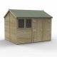 Timberdale 10x8 Tongue and Groove Pressure Treated Reverse Apex Double Door Wooden Garden Shed (Installation Included)