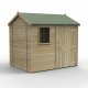 Timberdale 8x6 Tongue and Groove Pressure Treated Reverse Apex Wooden Garden Shed (Installation Included)