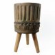 Leaf Design Ridged Composite Planter with Stand