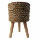 Leaf Design Woven Effect Composite Planter with Stand