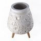 Leaf Design Moon White Planter with Stand