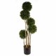 Leaf Design 120cm UV Resistant Artificial Balls Topiary (480 Leaves - Natural Trunk)