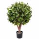 Leaf Design 90cm UV Resistant Gloxinia Single Ball Topiary with 1608 Leaves and Natural Trunk